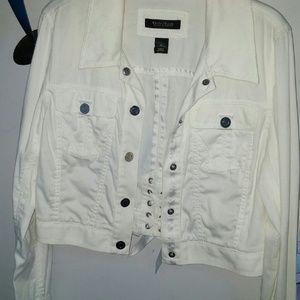 White House Black Market cropped jacket, size 8